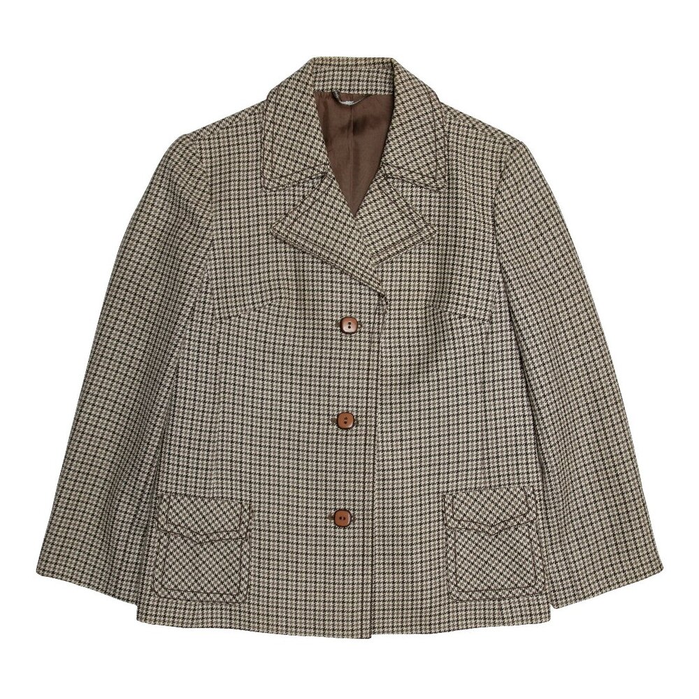 Royal (Germany) Vintage Houndstooth Tweed Majorette Jacket : M